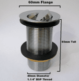 McAlpine Chrome Swivel Flip Top Basin Waste Unslotted - 74000468