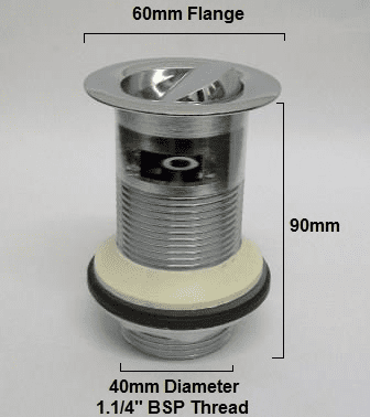McAlpine Chrome Swivel Plug Basin Waste Slotted CW60SP-CB - 74000466