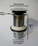 McAlpine Chrome Unslotted Mushroom Basin Clicker Waste - 74000467