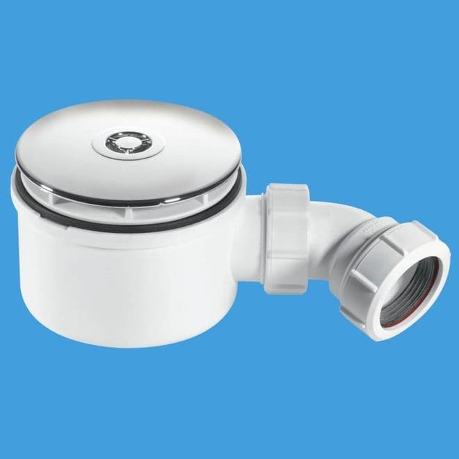 McAlpine Domed 90mm Shower Trap CP Brass Top ST90CB10-70