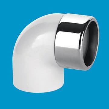 McAlpine Elbow 32/35mm Chrome to 1.1/4 ABS Adapter ABS32/35A-CB - 68028065