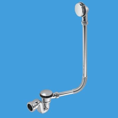 McAlpine Exposed All Chrome Brass Bath Clicker Waste & Trap - 40004037