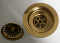 McAlpine Kitchen Sink Basket Strainer Waste Gold Effect 113mm - 74000871