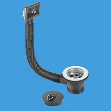 McAlpine Kitchen Sink Waste 70mm - Rectangular Overflow FSW2PR-70 - 74000122
