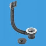 McAlpine Kitchen Sink Waste 70mm with Rectangular Overflow - 74000122