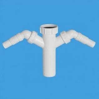 McAlpine Kitchen Sink Waste Stem with Twin Spigots - 39003223