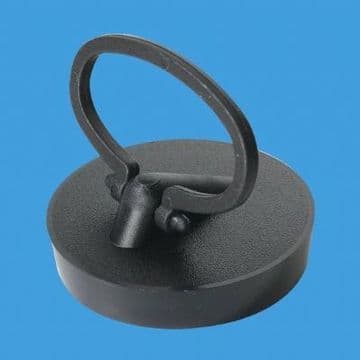 McAlpine PVC Rubber Black Basin Plug with Handle - 74000322
