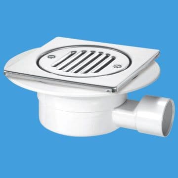 McAlpine Shallow Tiled / Stone Floor Shower Gully Trap VSG1T6SS - 40000001