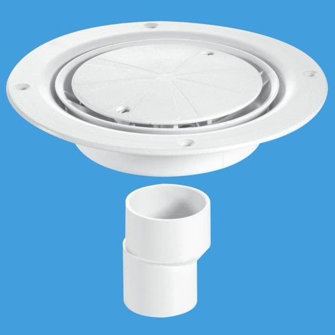 McAlpine Sheet Floor Untrapped Gully Bottom Outlet USG2WH - 40005019