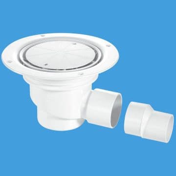 McAlpine Sheet Floor White Wet Room Gully Trap TSG1-WH - 40005013
