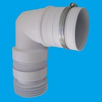 McAlpine Short Flexible Bent Back to Wall Pan Connector - 42000005