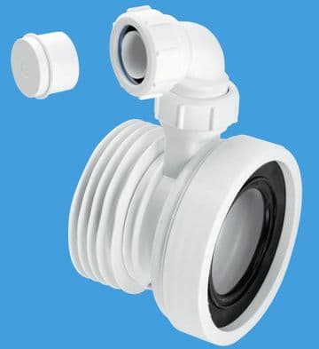 McAlpine Short Toilet Pan Connector with Boss WC-CON1V - 40005053