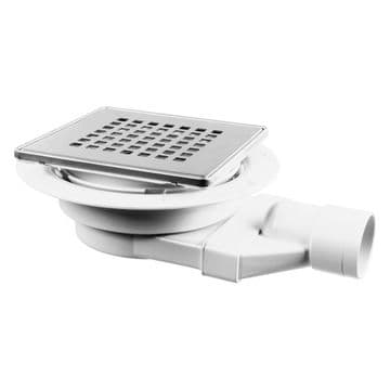 McAlpine Slimline Tile Floor Gully Trap VSG52SL-T6SQ-B - 40003227