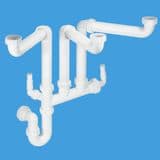 McAlpine Space Saving 3 Bowl Sink Waste Kit SSK3 - 40004022