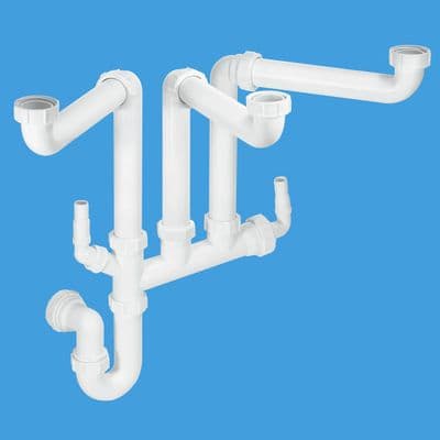 McAlpine Space Saving 3 Bowl Sink Waste Kit SSK3 - 40004022