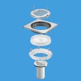 McAlpine TSG1/2 Gully Trap Sheet to SS Tile Conversion Kit - 39004103