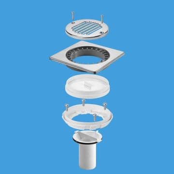 McAlpine TSG1/2 Gully Trap Sheet to SS Tile Conversion Kit - 39004103