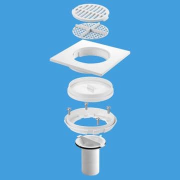 McAlpine TSG1/2 Gully Trap Sheet to White Tile Conversion Kit - 39004104