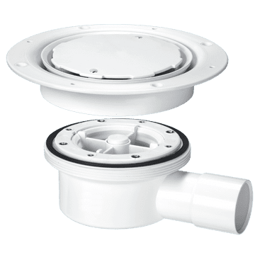 McAlpine Two Piece White Vinyl NRV Floor Gully VSG52WH - 40003230