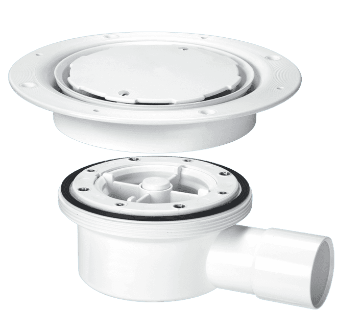McAlpine Two Piece White Vinyl NRV Floor Gully VSG52WH - 40003230