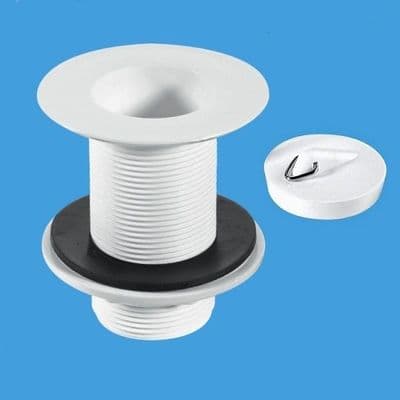 McAlpine Unslotted 1.1/2 Sink Waste 85mm Flange W3 - 39004141