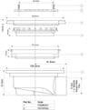 McAlpine Untrapped Tile Floor Gully Stainless Steel FD90-T6SS - 39000028
