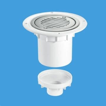 McAlpine Vertical Sheet Floor Grill Shower Gully Trap TSG2SS-SL-SC - 40005094