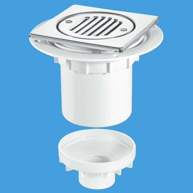 McAlpine Vertical Stainless Tile Floor Shower Gully Trap TSG2T6SS - 40005015