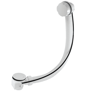 McAlpine White Bath Pop Up Waste and Overflow PUB-WH - 74000371
