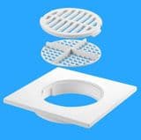 McAlpine White Square Gully Tile Top with Filter 15cm - 39004081