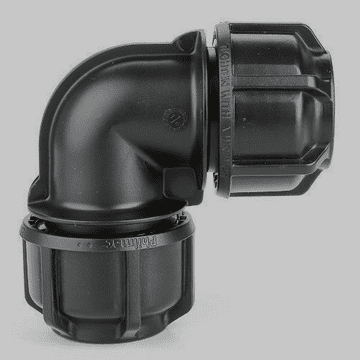 MDPE Alkathene 25mm Mains Water Elbow Bend - 20502550
