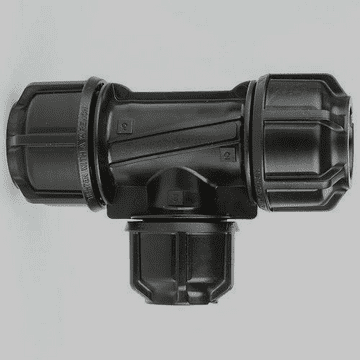 MDPE Alkathene 32mm x 32mm x 25mm Reducer Tee - 20502548