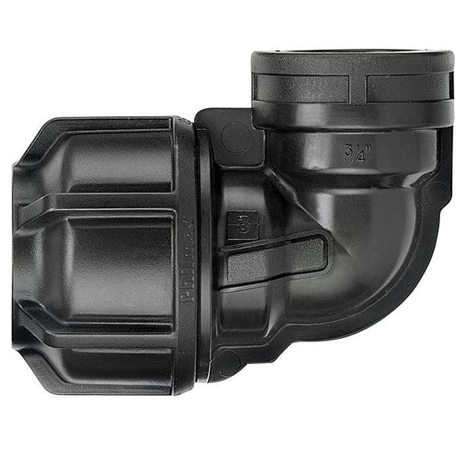 MDPE Alkathene Angled 25mm to 3/4 inch BSP Female - 20502555