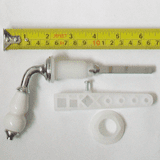 Mini Traditional White / Chrome Toilet Cistern Lever - 08000445