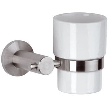 Minimal Inox Stainless Steel / White Cup Holder - 01000049