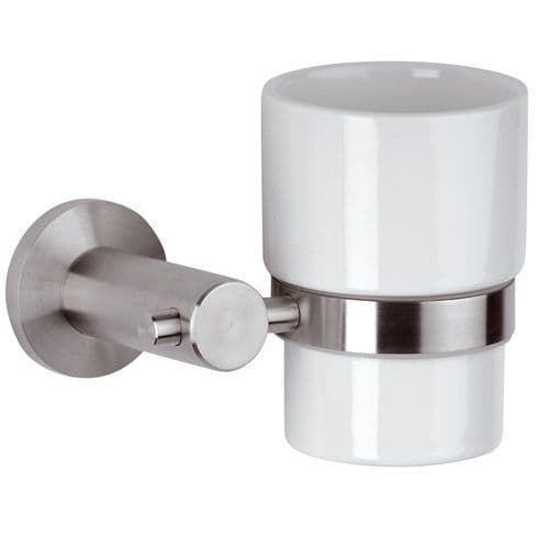 Minimal Inox Stainless Steel / White Cup Holder - 01000049