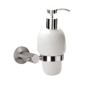 Minimal Inox Stainless Steel / White Soap Dispenser - 01000048