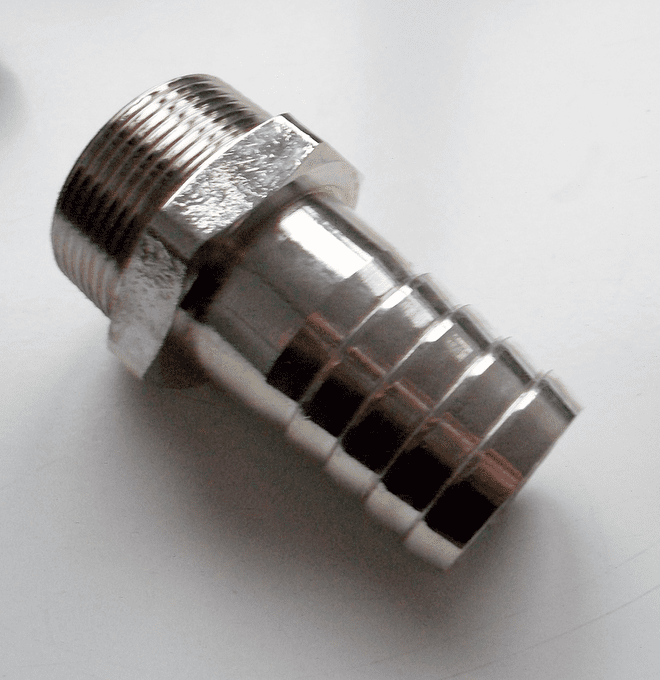 Nickel Plated Brass 1.1/2 inch BSP inch Hose Tail - 07000108