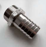 Nickel Plated Brass 1.1/2 inch BSP inch Hose Tail - 07000108