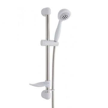 Oracle 3 Spray White / Chrome Shower Riser Rail Kit - 50803150