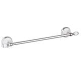 Ornate Chrome and White Long Towel Rail 60cm - 01000010
