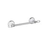 Ornate Chrome and White Short Towel Rail 40cm - 01000011