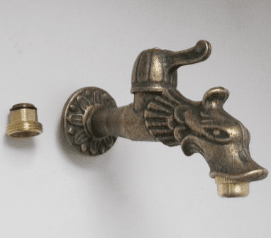 Ornate Indoor and Outdoor Brass Lever Bib Tap 1/2 inch - 58093033