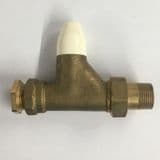Pegler Belmont 22mm x 3/4 Lockshield Radiator Valve Brass