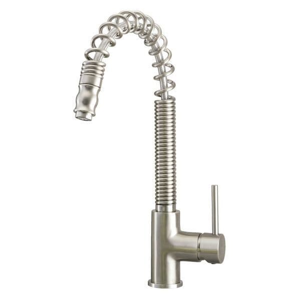 Pegler Chef Spring Pull Out Kitchen Tap Brushed Nickel - 584M3020