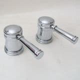 Pegler Chrome Biarritz Bath Mixer Lever Tap Heads - 584X6023