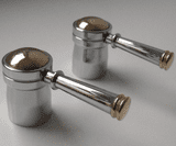 Pegler Gold Chrome Biarritz Three Hole Mixer Lever Tap Heads - 584X6001