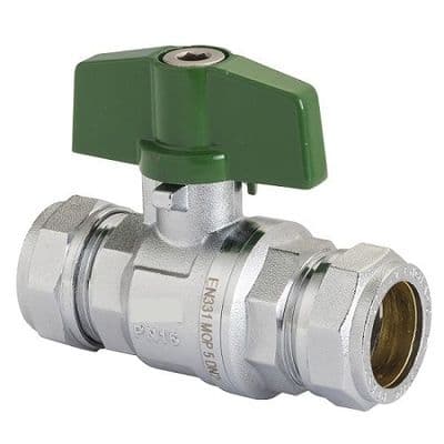 Pegler PB300T Compression Green Butterfly Lever Valve 15mm - 07000131