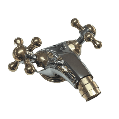 Pegler Recollections Chrome & Gold Bidet Mixer Tap - 584Y1014