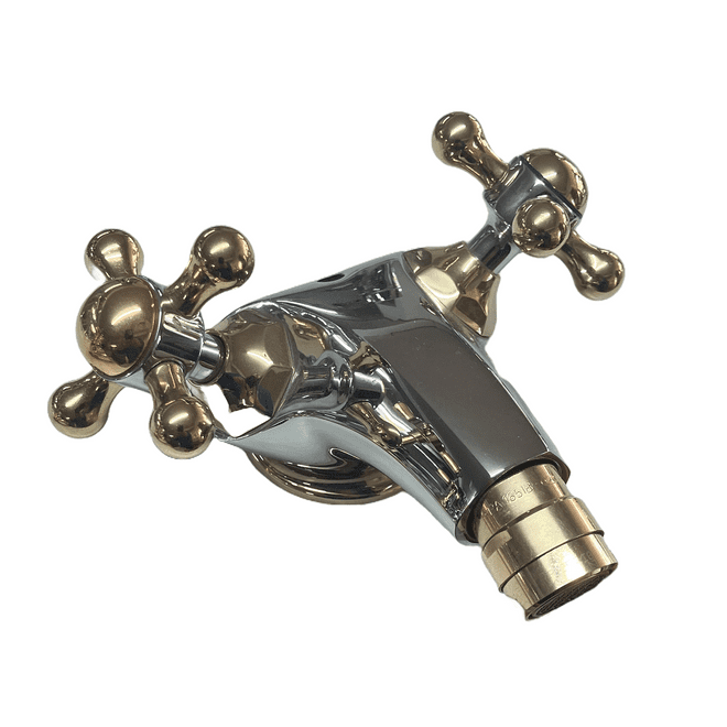 Pegler Recollections Chrome & Gold Bidet Mixer Tap - 584Y1014